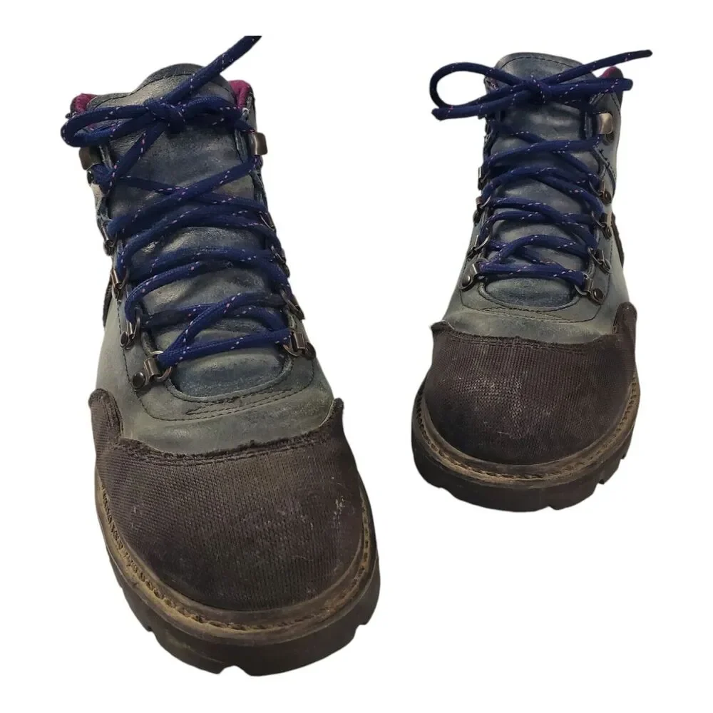 RED WING SHOES Boots Mens Size 6 Blue Black Canvas Combat ANSI Z41 PT91 Workwear